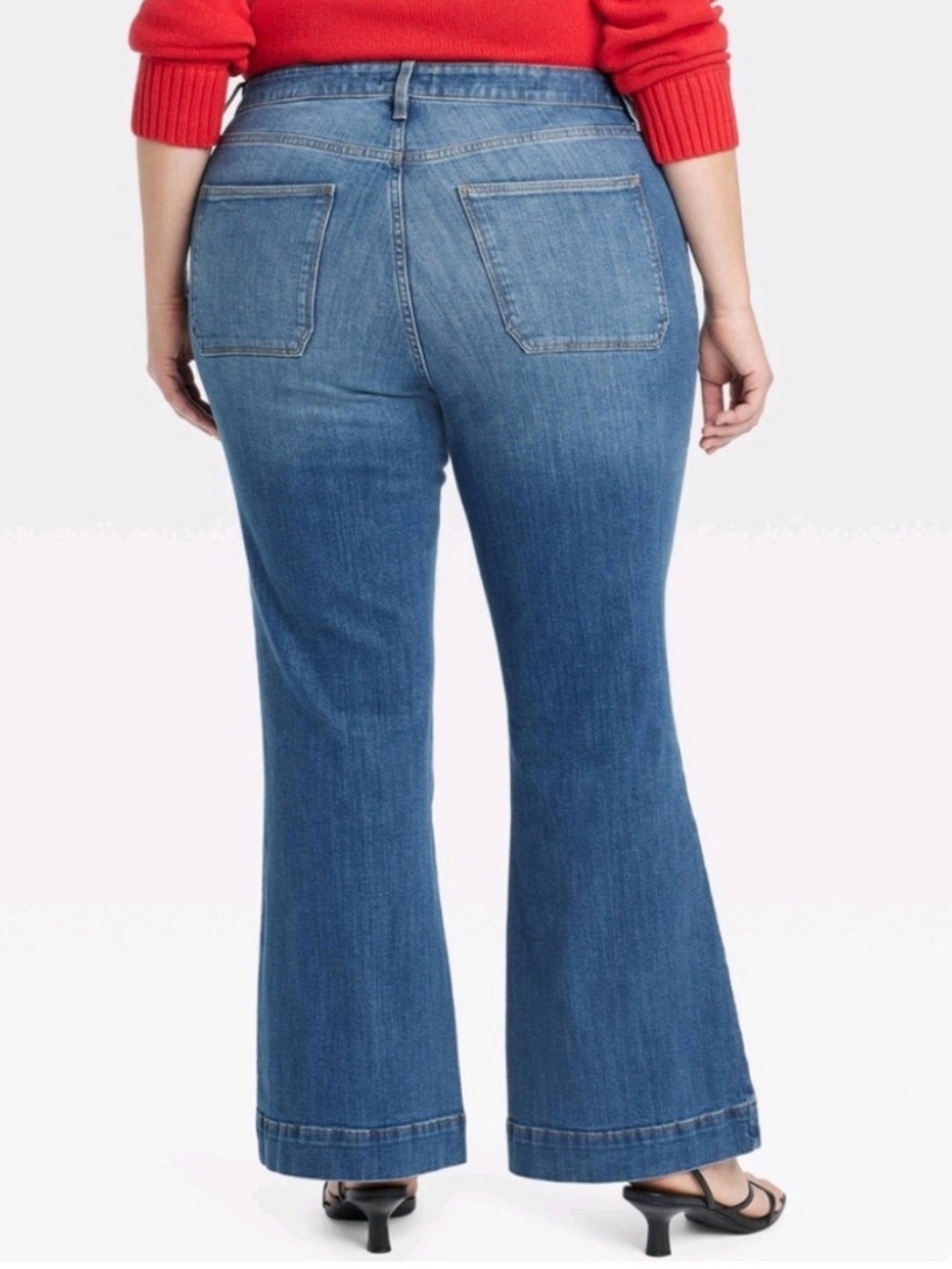 P122 NWT Ava & Viv High Rise Relaxed Flare Jesns - Size: 24 - Picture 3 of 8